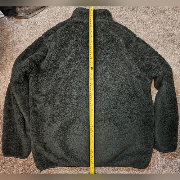 Uniqlo Fluffy Yarn Fleece Full-zip Jacket Men's Xlarge UGC w/o flaws Dark Green - Picture 11 of 11